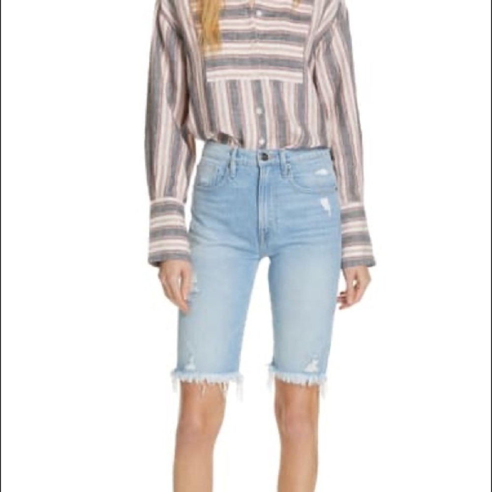 NWT FRAME Le Vintage Bermuda High Rise Jean Shorts